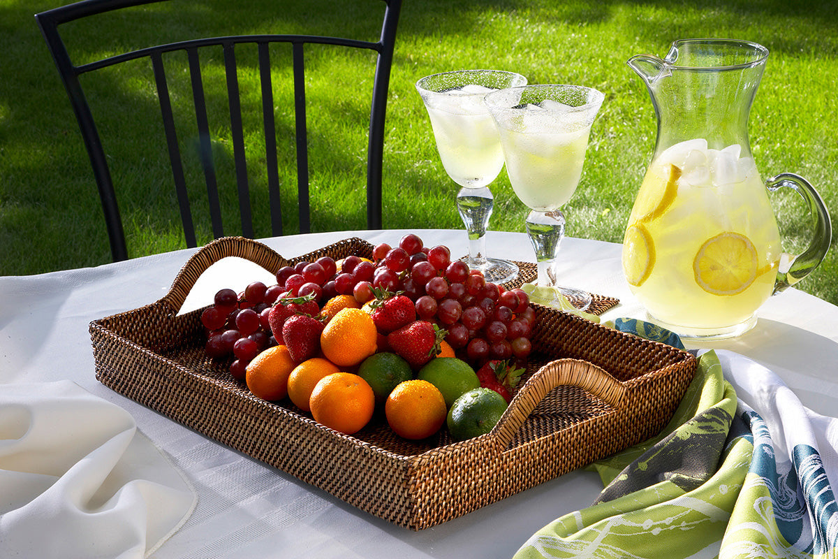 Rectangular Tray With Handles, Medium