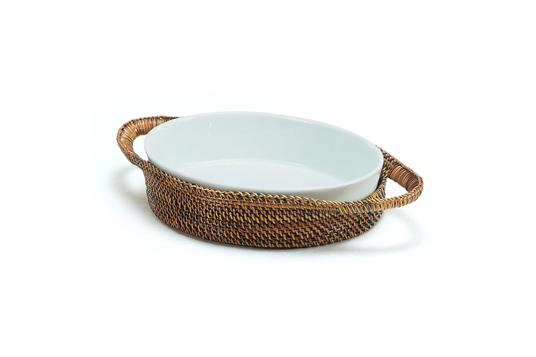 Oval Casserole Serving Basket, 1Qt
