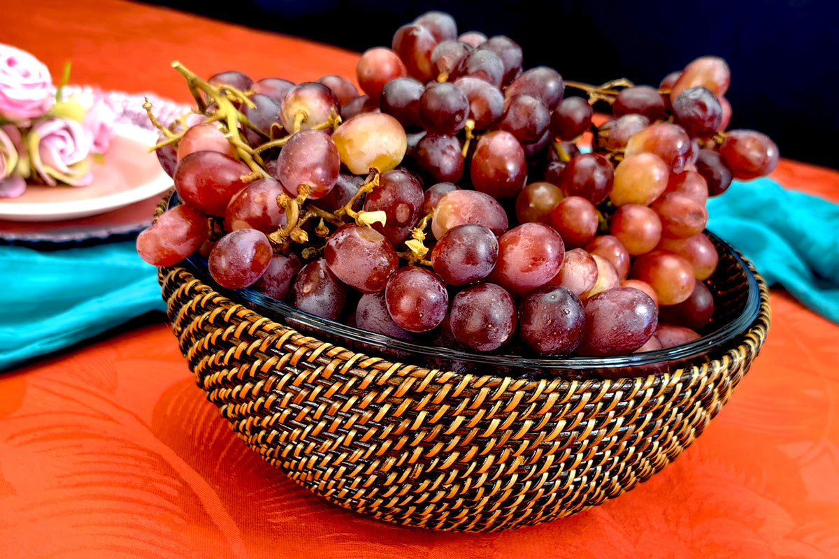Round Serving Bowl Glass Diameter 9"