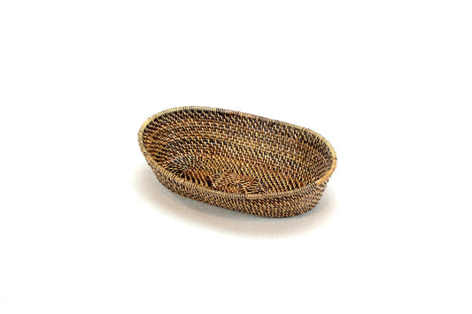 Oval Bread Basket with Scalloped Edge, Large