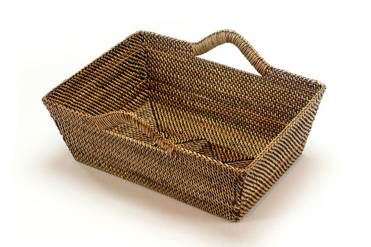 Rectangular Bread Basket with Handles, Medium