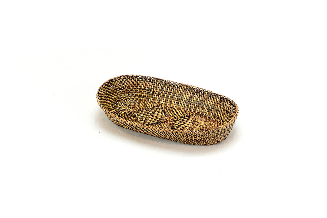 Oval Bread Basket with Caterpillar, Small