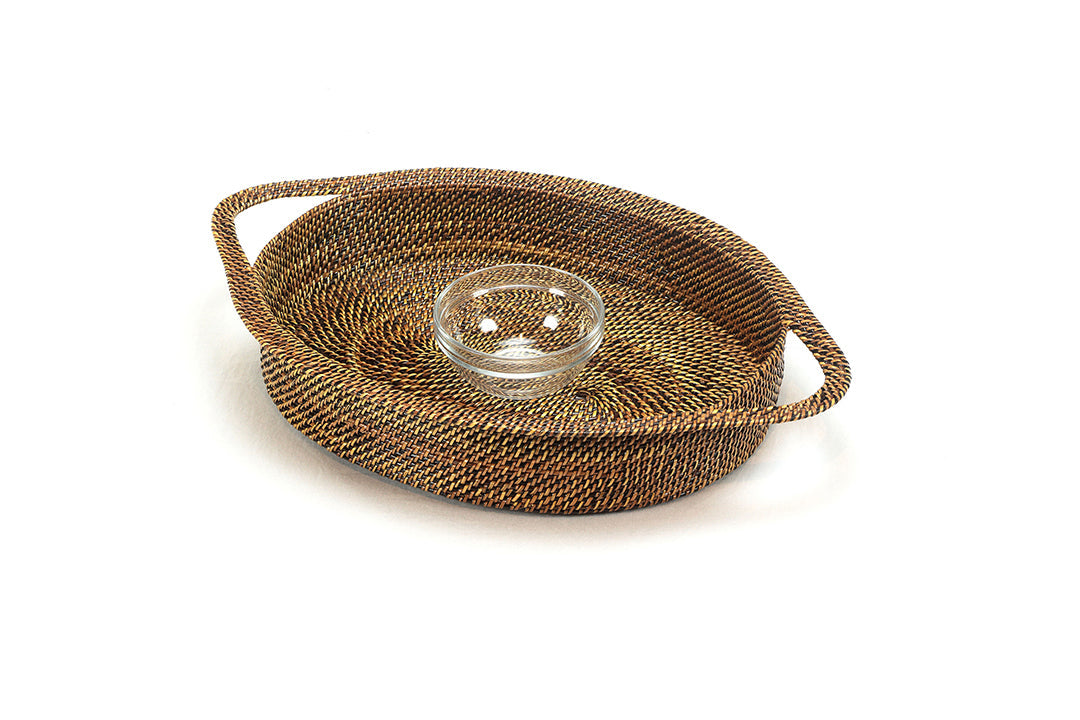 Chip & Dip Oval includes Glass 16 Oz Dish