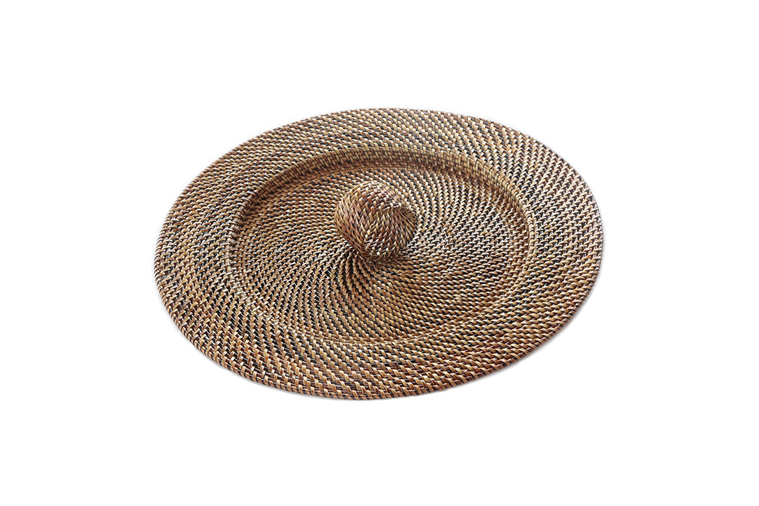 Plate Charger Round, 13" Diameter, With Napkin Ring, Set of 4