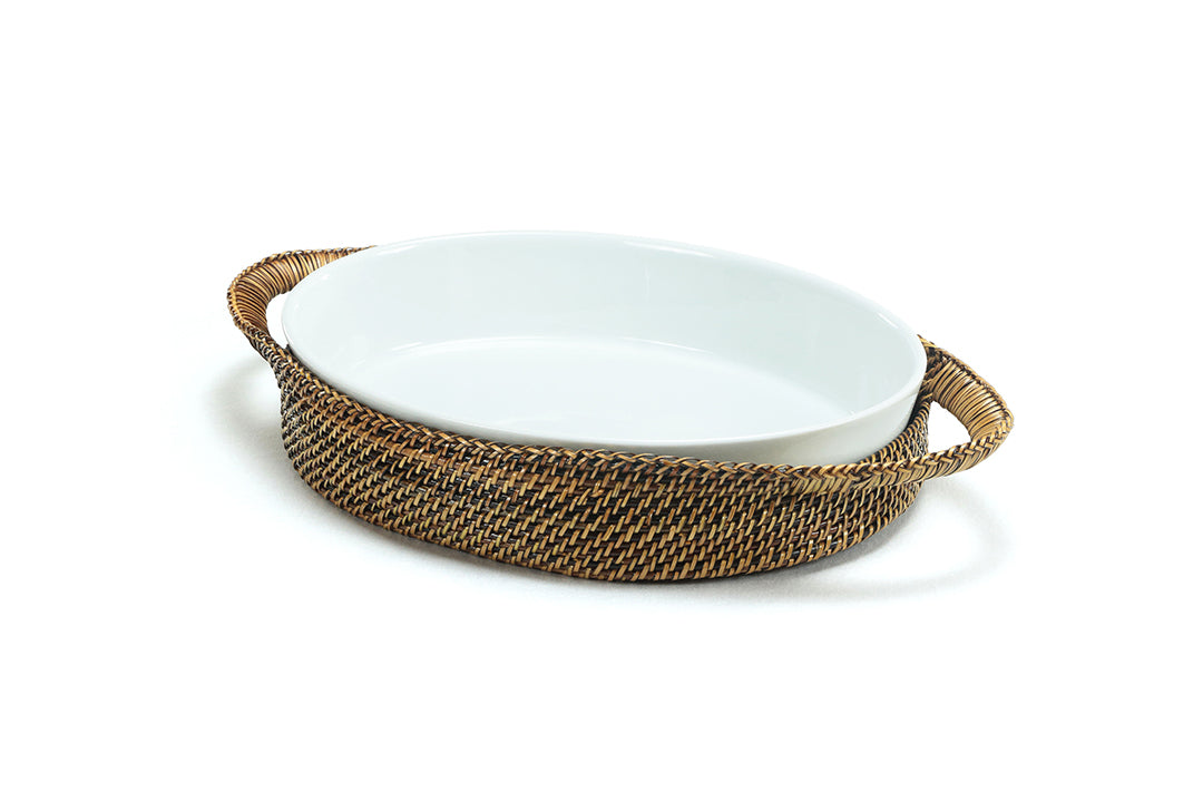 Oval Casserole Serving Basket, 2Qt
