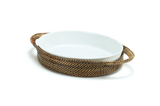 Oval Casserole Serving Basket, 2Qt