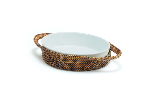 Oval Casserole Serving Basket, 1Qt